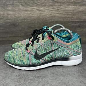 Nike Free TR Flyknit Shoes Womens Size 7.5 Multicolor Running Sneakers 718785-30